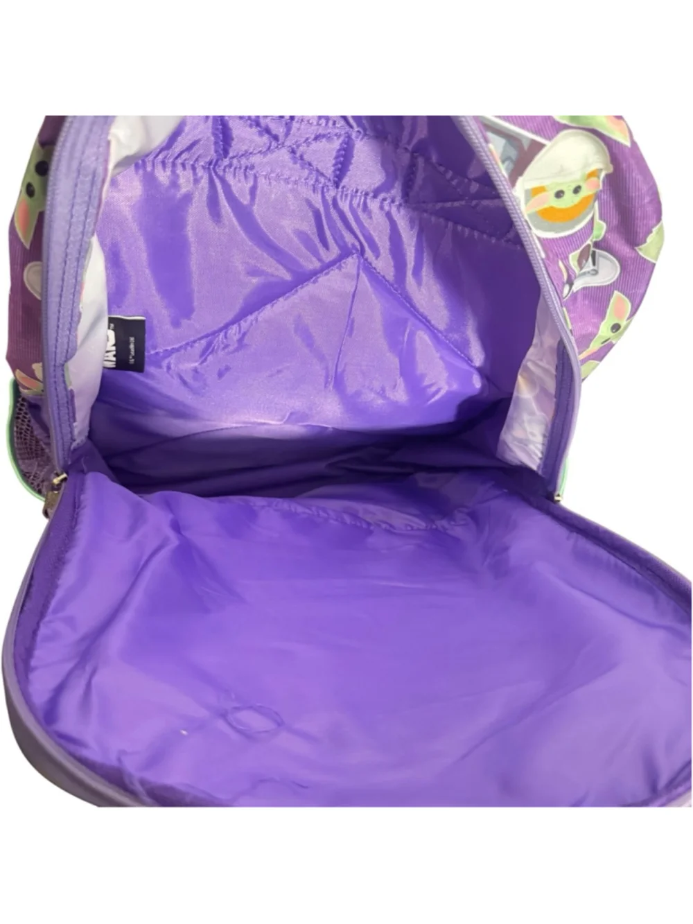 Disney Star Wars Purple Sequin Grogu Baby Yoda Backpack & Lunch Bag Set